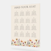 ボホワイルドフラワー結婚フローラの座席表 アクリルサイン (傾斜)
