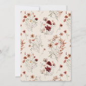 ボホワイルドフラワー結婚フローラ セーブザデート (裏面)