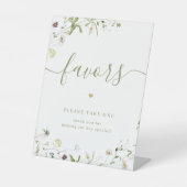 ボホワイルドフラワー結婚式の引き出物1枚お願い 台座サイン (正面)