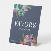 ボホワイルドフラワー結婚式の引き出物1枚お願い 台座サイン (正面)