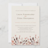 ボホワイルドフラワー結婚式招待状 招待状 (正面)