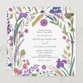 ボホワイルドフラワー結婚式招待状 招待状 (正面/裏面)