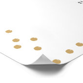 ボホワイルドフラワー結婚式 プログラム標識 ポスター (角)