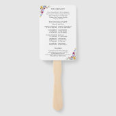 ボホワイルドフラワー結婚式 プログラム ハンドファン (裏面)