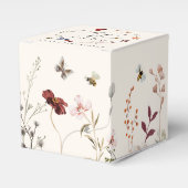 ボホワイルドフラワー緑の赤ちゃんシャワーお気に入りボックス フェイバーボックス (正面サイド)