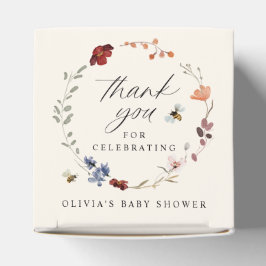 ボホワイルドフラワー緑の赤ちゃんシャワーお気に入りボックス フェイバーボックス