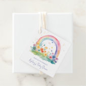 ボホワイルドフラワー虹の赤ちゃんシャワー フェイバータグ (インサイチュ)