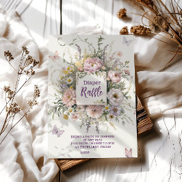 ボホワイルドフラワー蝶おむつラッフル エンクロージャーカード