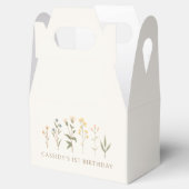 ボホワイルドフラワー誕生日パーティー フェイバーボックス (オープン)