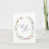 ボホワイルドフラワー赤ちゃんシャワー サンキューカード (正面)