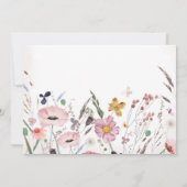 ボホワイルドフラワー赤ちゃんシャワー サンキューカード (裏面)