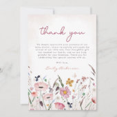 ボホワイルドフラワー赤ちゃんシャワー サンキューカード (正面)