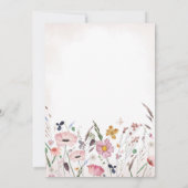 ボホワイルドフラワー赤ちゃんシャワー サンキューカード (裏面)