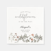 ボホワイルドフラワー赤ちゃんシャワー スタンダードカクテルナプキン (正面)