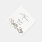 ボホワイルドフラワー赤ちゃんシャワー スタンダードカクテルナプキン (角)