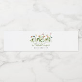 ボホワイルドフラワー赤ちゃんシャワー ペットボトルラベル (シングルラベル)