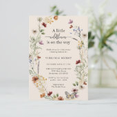 ボホワイルドフラワー赤ちゃんシャワー 招待状 (スタンド正面)