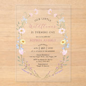ボホワイルドフラワー1stバースデーガーデン アクリル招待状 (正面)