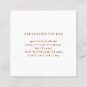 ボホワイルドフラワー スクエア名刺 (裏面)