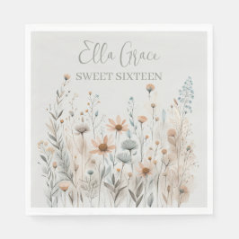 ボホワイルドフラワー スタンダードランチョンナプキン