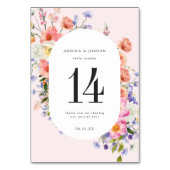 ボホワイルドフラワー |テーブル番号カード テーブルナンバー (正面)