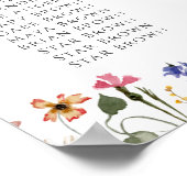 ボホワイルドフラワー |テーブル番号シーティンググラフ ポスター (角)