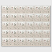 ボホワイルドフラワー | デザートガーデンフローラルパターン ラッピングペーパー (フラット)