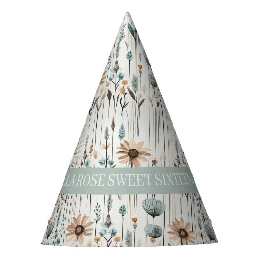 ボホワイルドフラワー パーティーハット (正面)