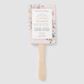 ボホワイルドフラワー |フローラ結婚式 プログラム ハンドファン (裏面)