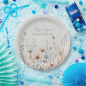 ボホワイルドフラワー ペーパープレート (パーティー)