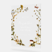 ボホワイルドフラワー |秋のブライダルシャワーへようこそ アクリルサイン (傾斜)