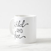 ボホワイルドフリーハンドレタリング コーヒーマグカップ (正面左)