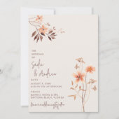 ボホワイルドルフォ素朴ワーアウトドア結婚式招待状 招待状 (正面)