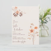 ボホワイルドルフォ素朴ワーアウトドア結婚式招待状 招待状 (スタンド正面)