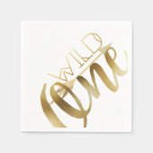 ボホワイルドワン |最初の誕生日パーティー スタンダードカクテルナプキン (正面)