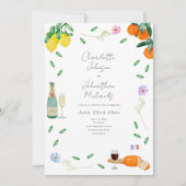 ボホワインアンドチーズ婚約パーティ 招待状 (正面)