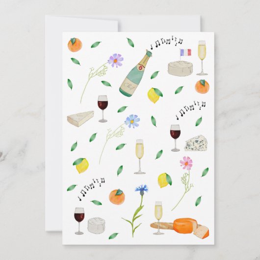 ボホワインアンドチーズ婚約パーティ 招待状 (裏面)