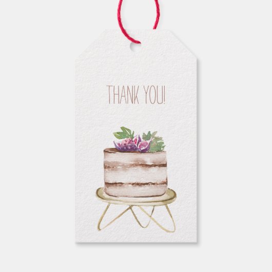 ボホワインベーキングベーカリーブティックカップケーキペストリー ギフトタグ (裏面)