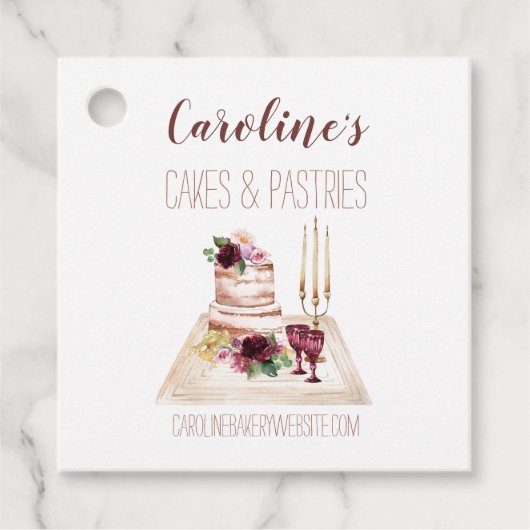ボホワインベーキングベーカリーブティックカップケーキペストリー フェイバータグ (正面)
