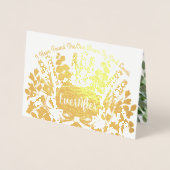 ボホワンイラブ結婚式招待状 箔カード (正面)