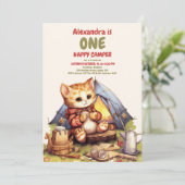 ボホワンハッピーキャンパー1st誕生日パーティー 招待状 (スタンド正面)