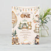 ボホワンハッピーキャンパー1st誕生日パーティー 招待状 (スタンド正面)