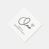 ボホワンモダンハートファースト誕生日 スタンダードカクテルナプキン (角)