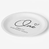 ボホワンモダンハートファースト誕生日 ペーパープレート (アングル)