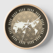 ボホワールドマップクロック 壁時計 (正面)
