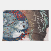 ボホヴィンテージキャットサンキュー調理師 キッチンタオル (横)