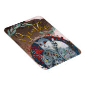 ボホヴィンテージキャットワイパーソナライズされたズリマインダー マグネット (右側)