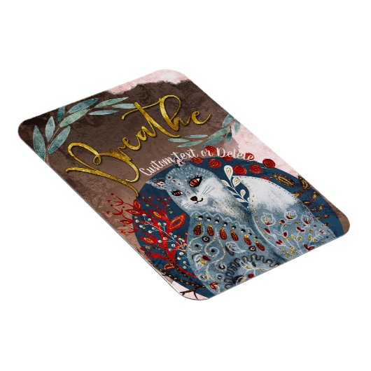 ボホヴィンテージキャットワイパーソナライズされたズリマインダー マグネット (右側)