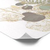 ボホヴィンテージグラムボタニカルフローラウェルカム結婚ズ ポスター (角)