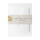 ボホヴィンテージシャビーシック金ゴールドバラ 招待状ベリーバンド (正面例)